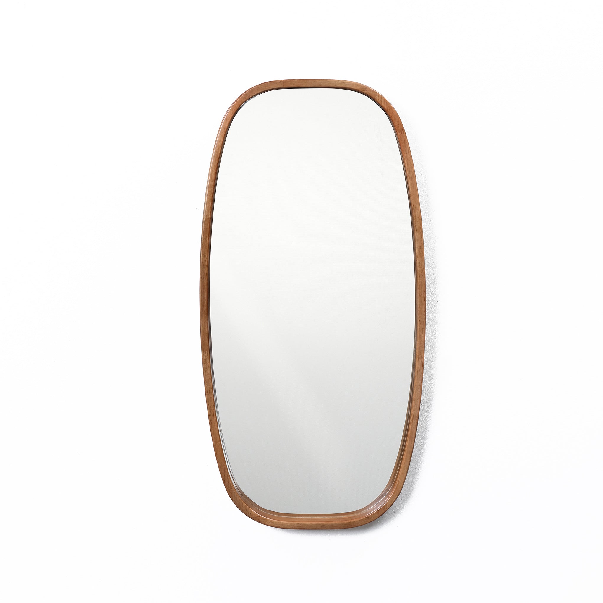 Rounded Rectangle Wood Wall Mirror, 31.5"