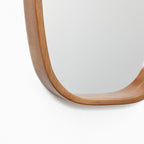 Rounded Rectangle Wood Wall Mirror, 31.5"