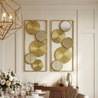 2-Piece Halo Mirrored Wall Art Set, 35.5"