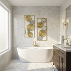 2-Piece Halo Mirrored Wall Art Set, 35.5"