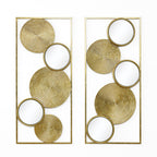 2-Piece Halo Mirrored Wall Art Set, 35.5"