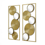 2-Piece Halo Mirrored Wall Art Set, 35.5"
