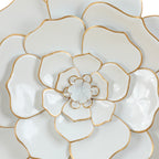 Bloom Metal Wall Art, White Gold, 25"