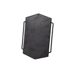 Black Metal Hexagon Wall Mirror, 32"