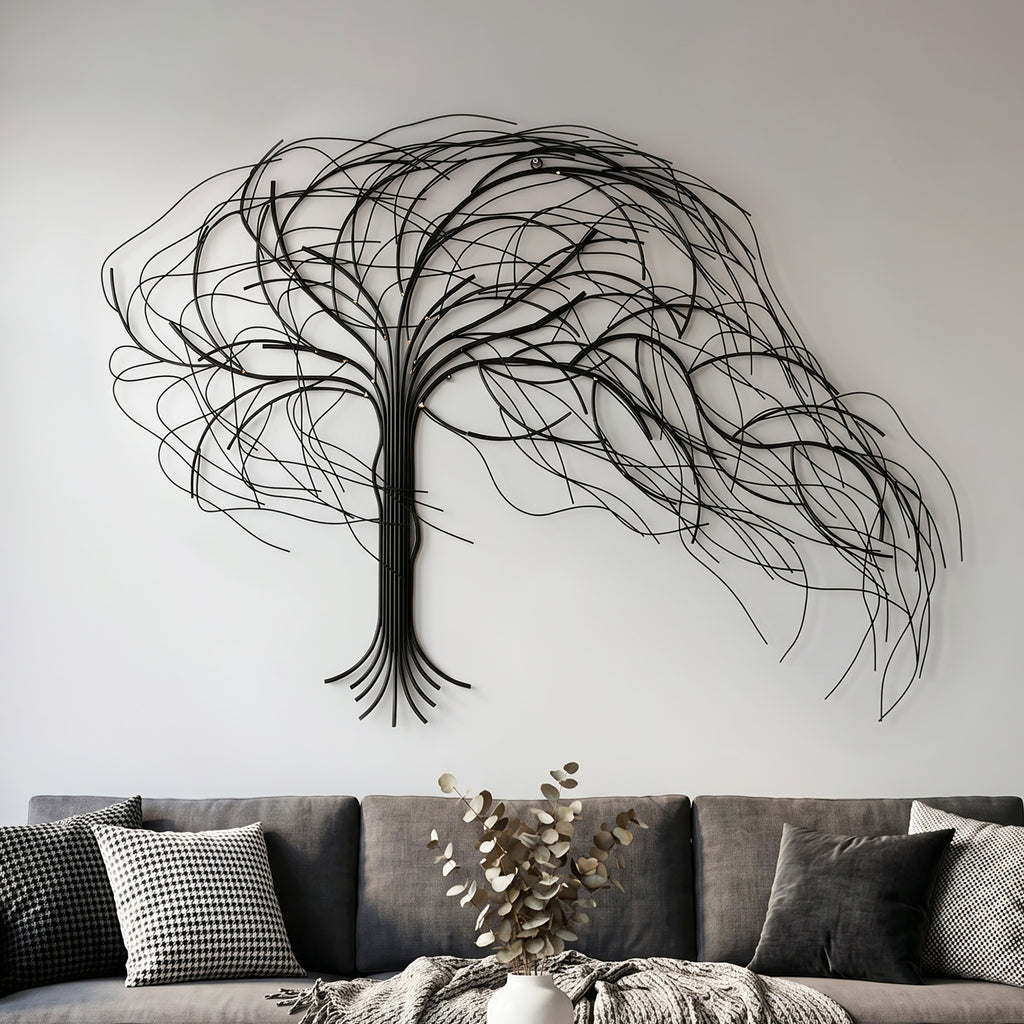 Windswept Tree Metal Wall Art, 58"