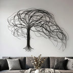 Windswept Tree Metal Wall Art, 58"