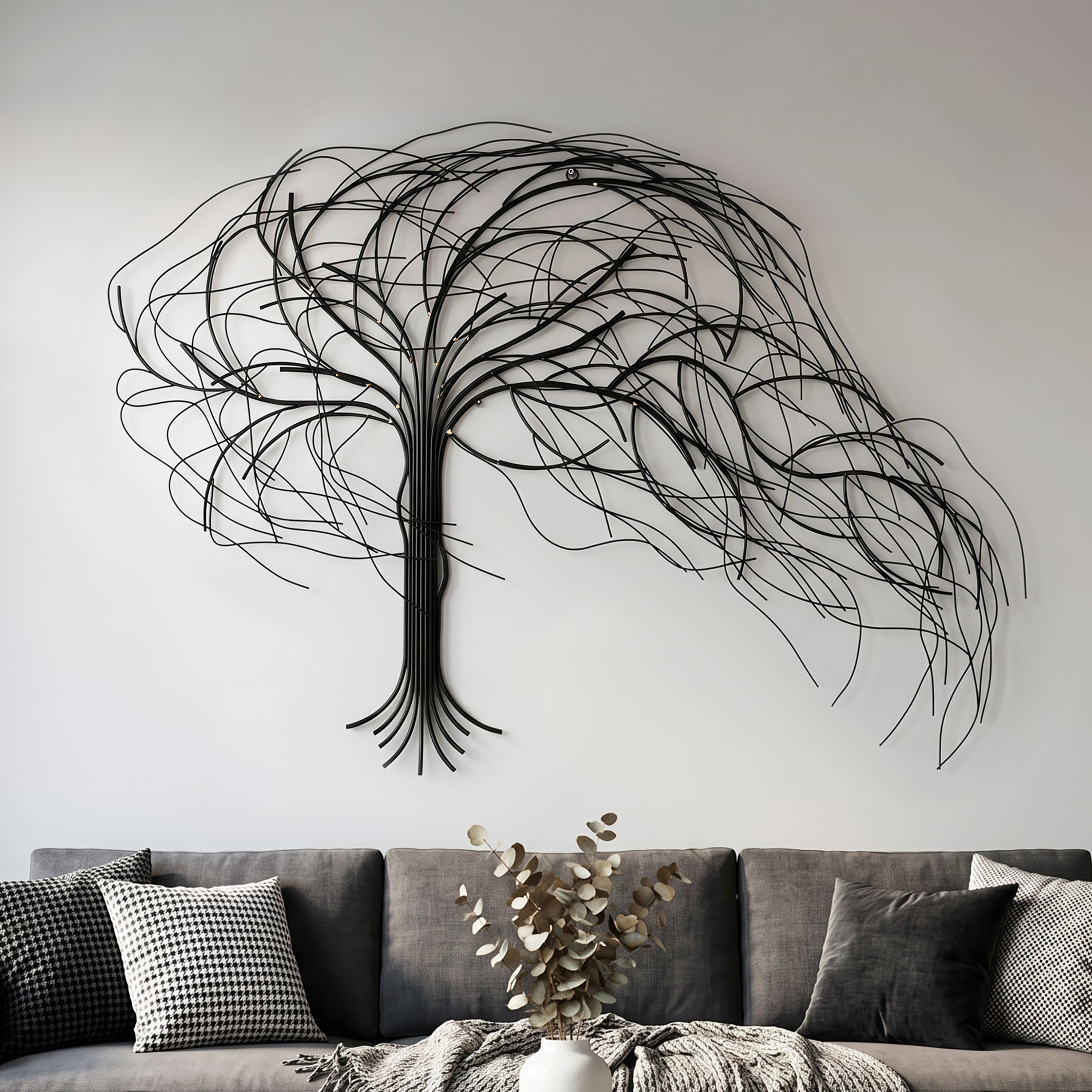 Windswept Tree Metal Wall Art, 58"