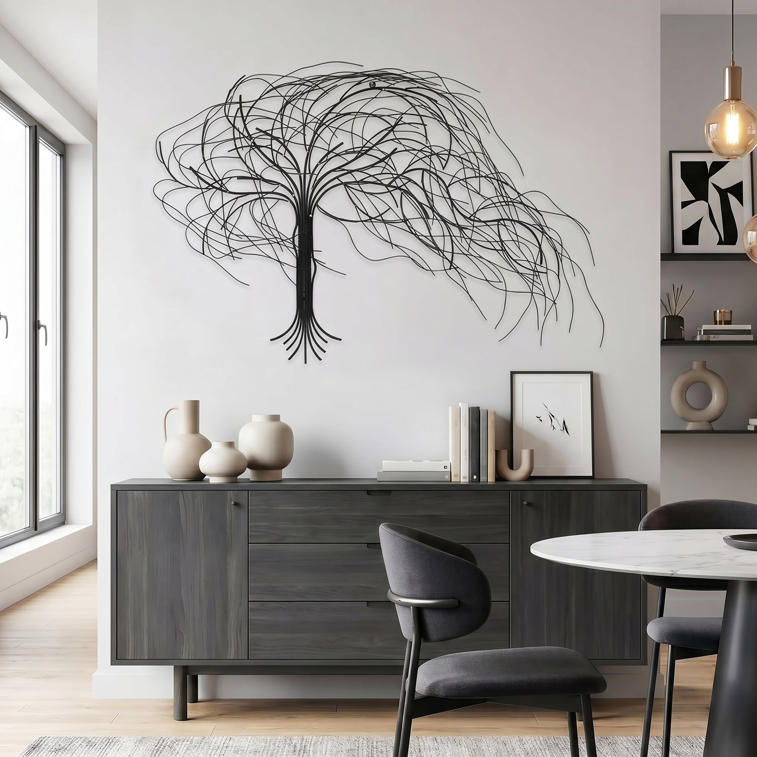 Windswept Tree Metal Wall Art, 58"