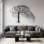 Windswept Tree Metal Wall Art, 58"