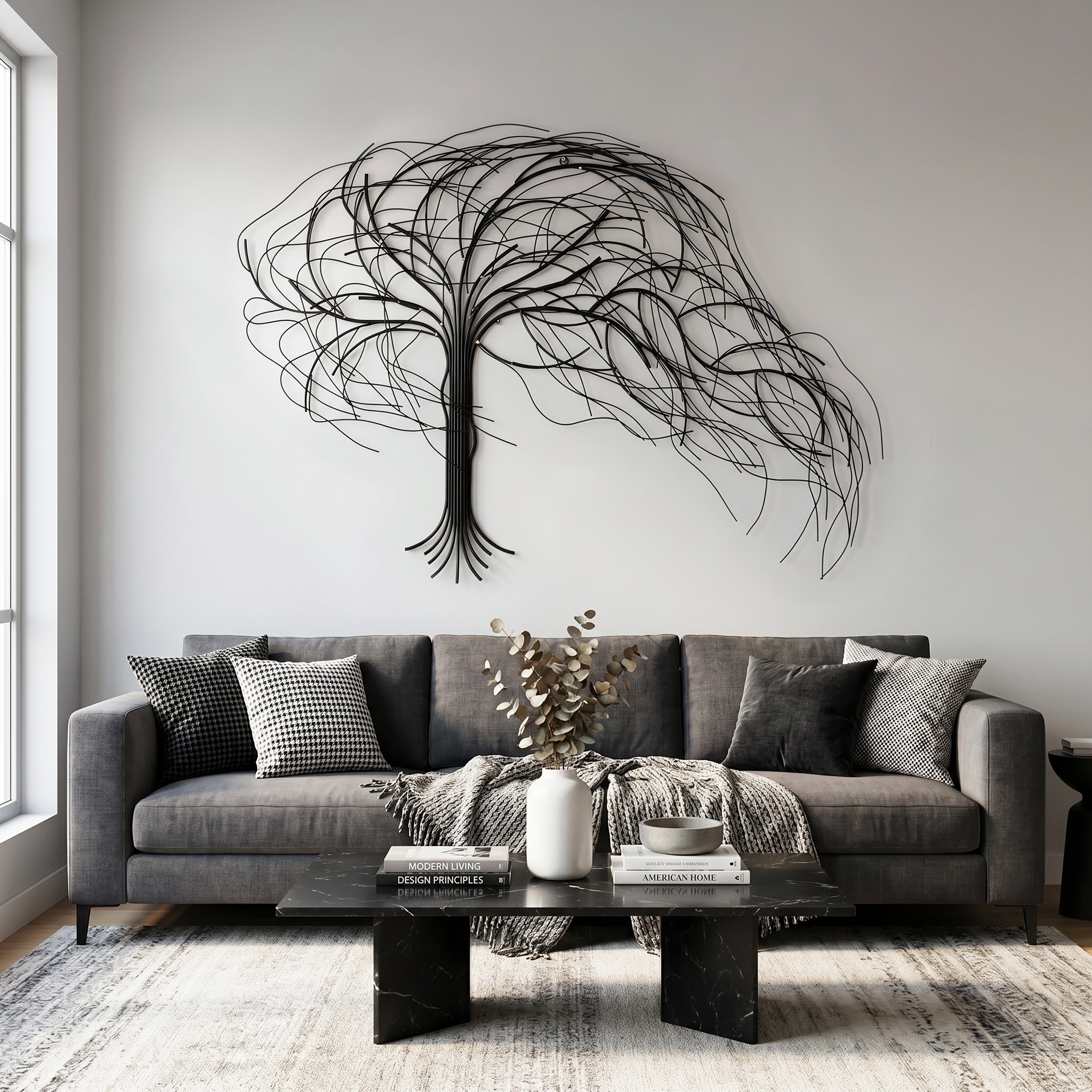 Windswept Tree Metal Wall Art, 58"