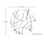 Abstract Sweep Metal Wall Art, 36"
