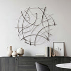 Abstract Sweep Metal Wall Art, 36"