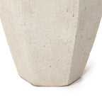 Geometric Ceramic Vase, Chalky Off White, 14"