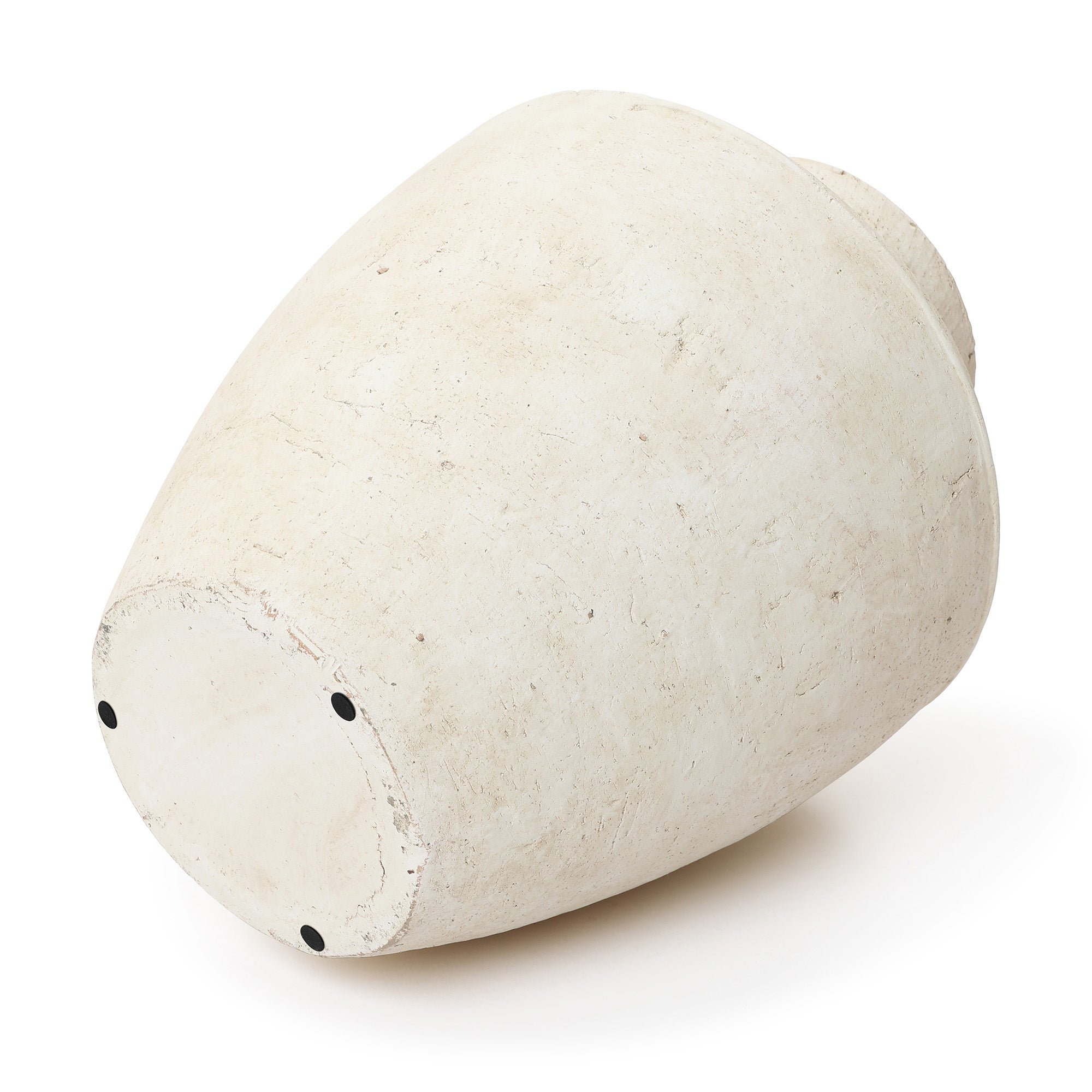 Rustic Stone Ceramic Vase, White, 15"