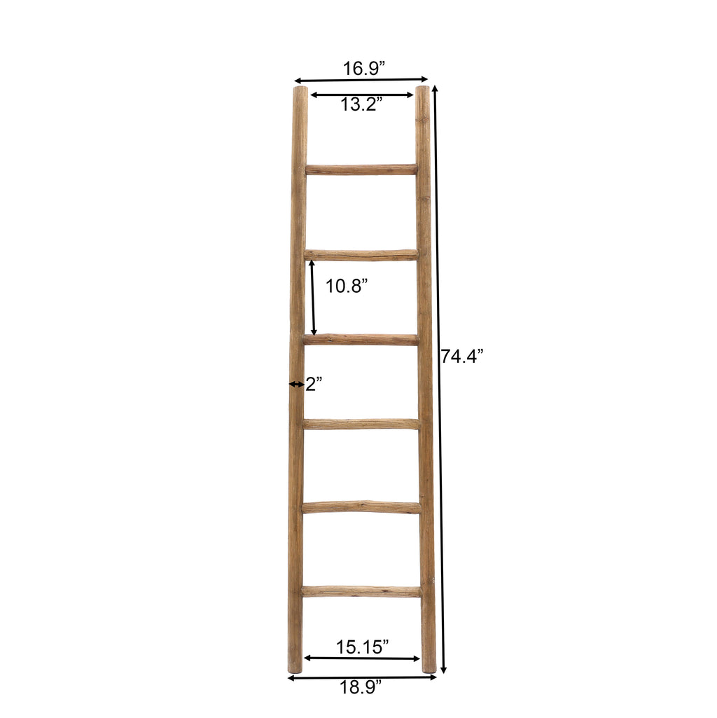 Fir Wood Blanket Ladder, 74"