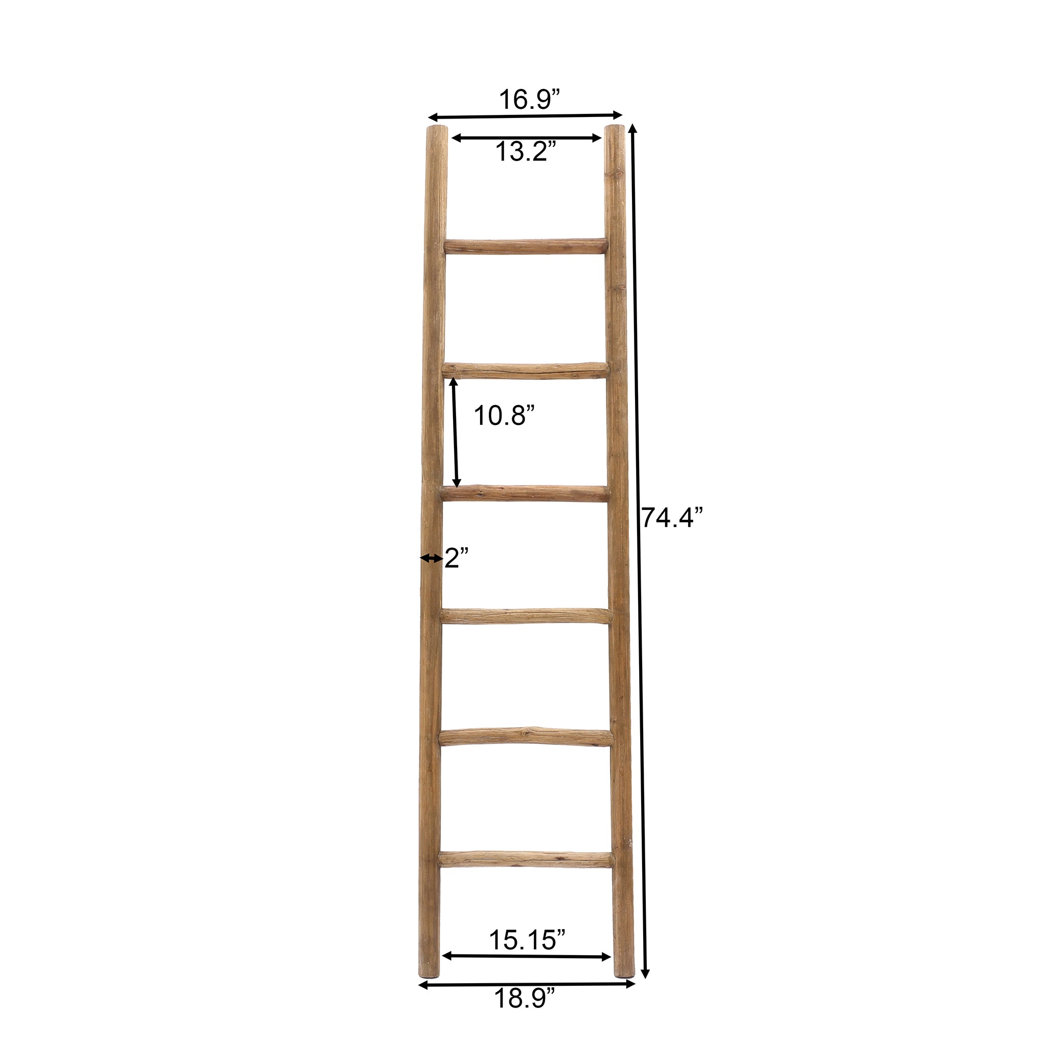 Fir Wood Blanket Ladder, 74"