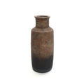 Tall Narrow Terracotta Vase, Brown Ombre, 15"