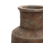 Tall Narrow Terracotta Vase, Brown Ombre, 15"