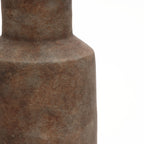 Tall Narrow Terracotta Vase, Brown Ombre, 15"