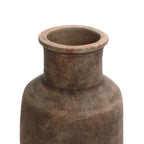Tall Narrow Terracotta Vase, Brown Ombre, 19"