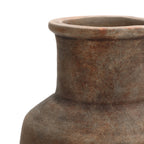Tall Narrow Terracotta Vase, Brown Ombre, 19"
