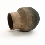Round Bowl Terracotta Vase, Brown Ombre, 13.5"