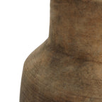 Round Bowl Terracotta Vase, Brown Ombre, 13.5"