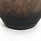 Round Bowl Terracotta Vase, Brown Ombre, 11.5"