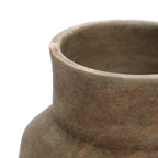 Round Bowl Terracotta Vase, Brown Ombre, 11.5"