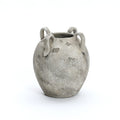 Terracotta Urn Vase with Handles, Marbled Gray-White, 11"
