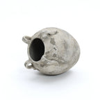 Terracotta Urn Vase with Handles, Marbled Gray-White, 11"