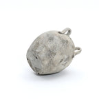 Terracotta Urn Vase with Handles, Marbled Gray-White, 11"