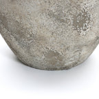 Terracotta Urn Vase with Handles, Marbled Gray-White, 11"