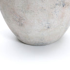 Terracotta Urn Vase with Handles, Marbled White-Gray, 11"