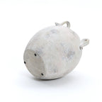 Terracotta Urn Vase with Handles, Marbled White-Gray, 11"