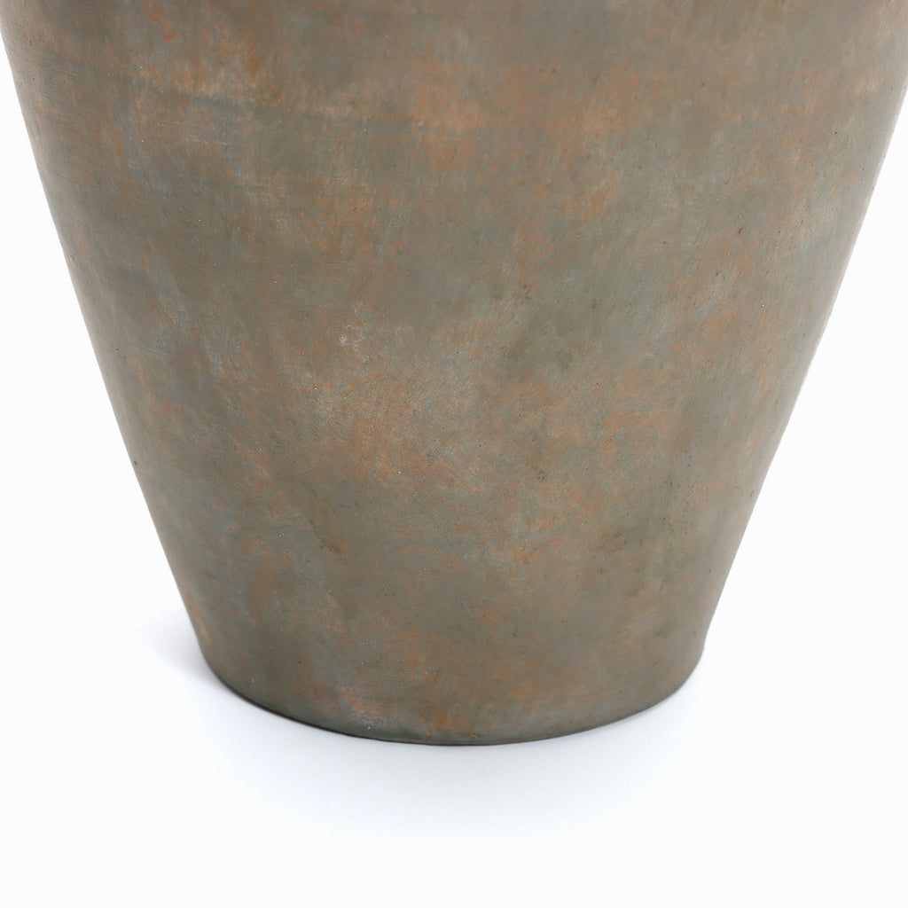 Tall Terracotta Urn Vase, Rustic Brown, 15"