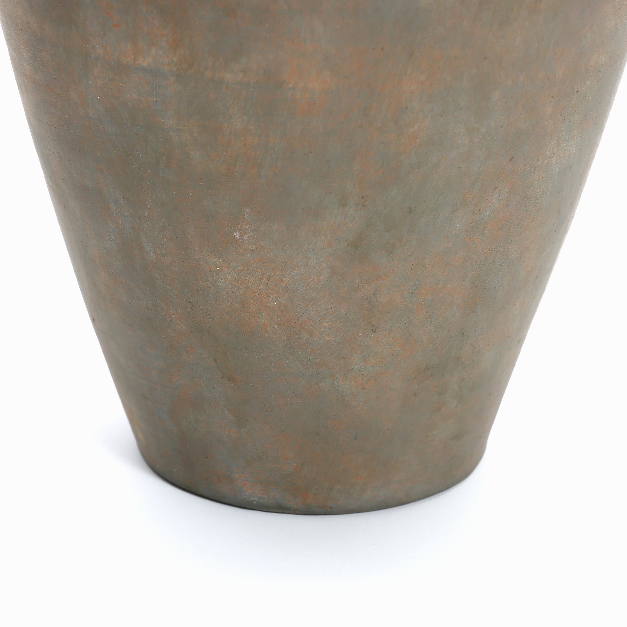 Tall Terracotta Urn Vase, Rustic Brown, 15"