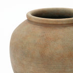 Round Terracotta Vase, Rustin Golden Brown, 10.5"