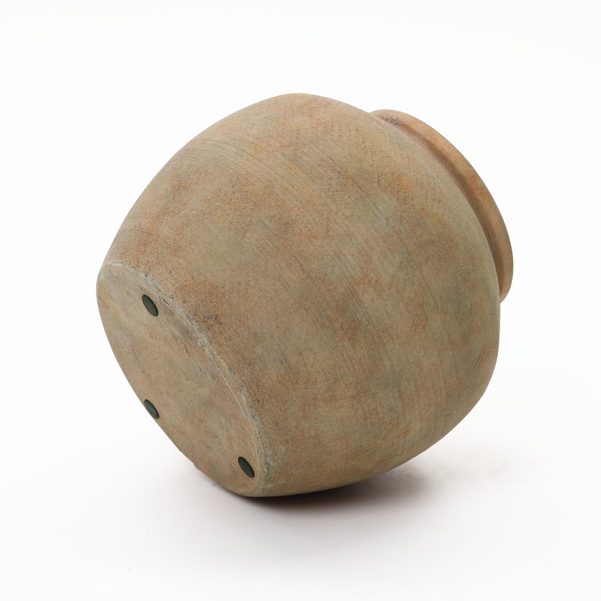 Round Terracotta Vase, Rustin Golden Brown, 10.5"