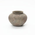 Wide Terracotta Vase, Antique Gray-Brown, 8"