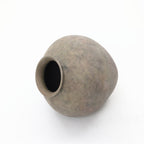Round Terracotta Vase, Antique Gray-Brown, 13"