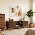 Centro Wood TV Console with Tapered Legs, 63"