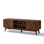 Centro Wood TV Console with Tapered Legs, 63"
