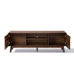 Centro Wood TV Console with Tapered Legs, 63"