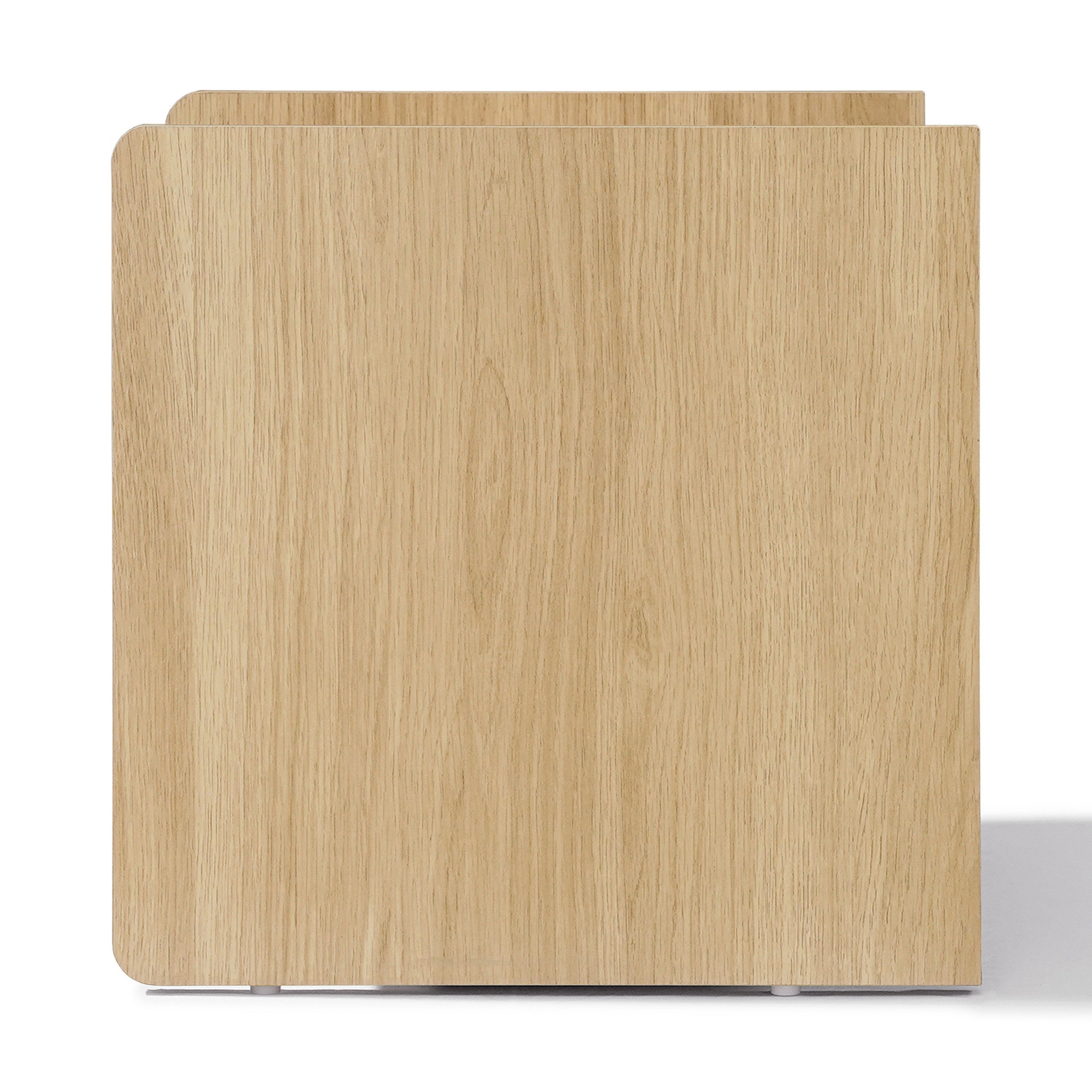 1-Drawer Hazel Oak Wood Nightstand with Shelf, 19"
