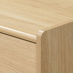 1-Drawer Hazel Oak Wood Nightstand with Shelf, 19"