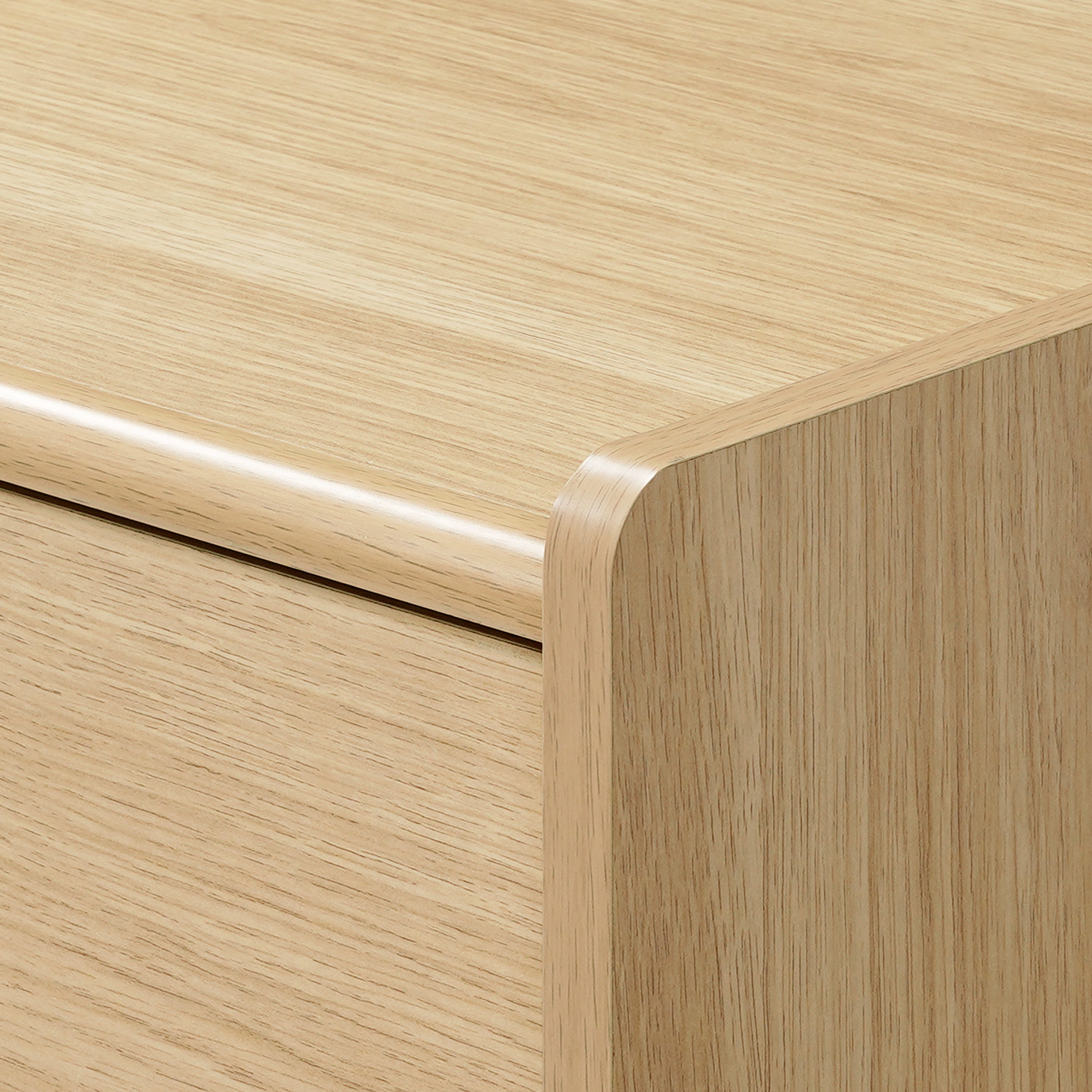 1-Drawer Hazel Oak Wood Nightstand with Shelf, 19"