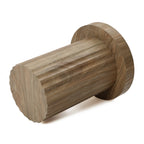 Fluted Wood Round Side Table, 20"