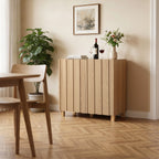 2-Door Fluted Wood Storage Cabinet, 31"