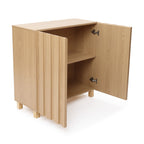 2-Door Fluted Wood Storage Cabinet, 31"